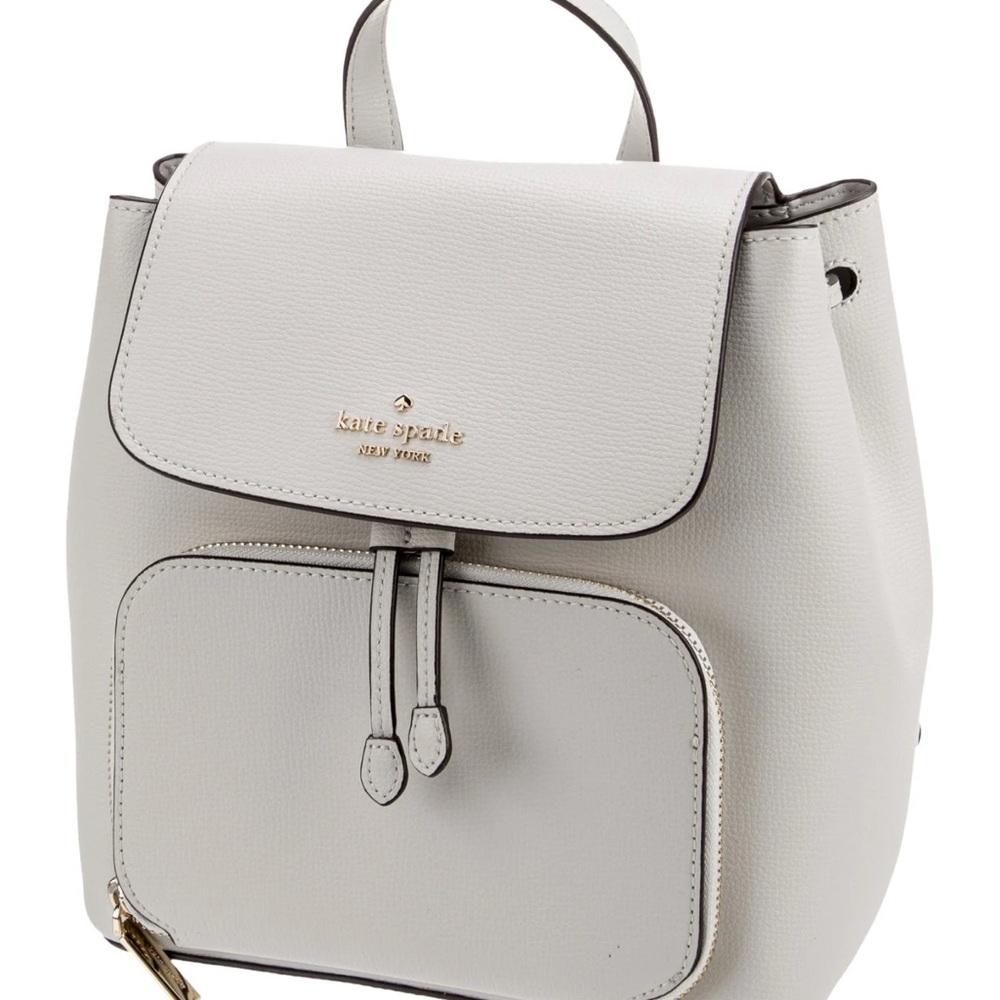 Kate Spade Kristi Medium Flap Backpack-Quill Grey